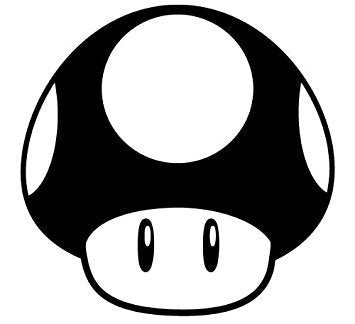 Super Mario Bros. Mushroom Vinyl Decal - For Cars, Glass, Laptops, Sticker, etc.
