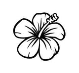 Hibiscus Flower Vinyl Decal - For Cars, Laptops, Sticker, Mirrors, etc.