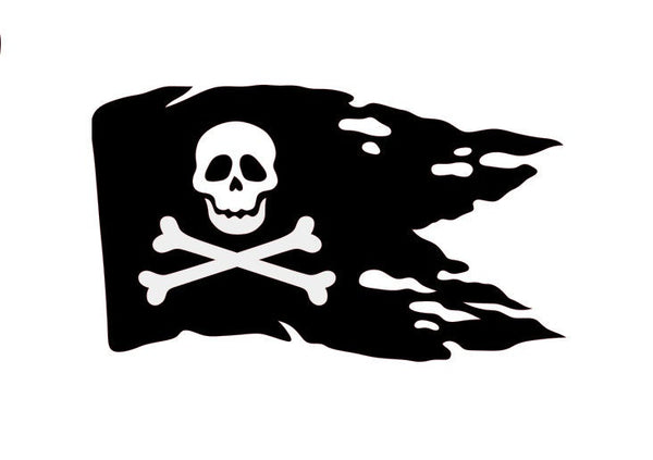 Pirate Flag - Jolly Roger vinyl decal - For Cars, Laptops, Sticker, Mirrors, etc.