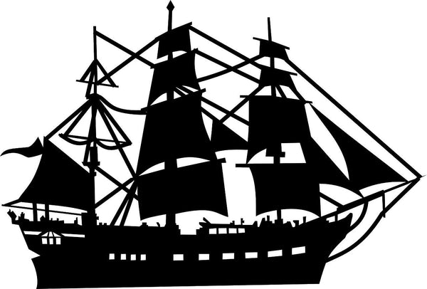 Pirate Ship vinyl decal - For Cars, Laptops, Sticker, Mirrors, etc.