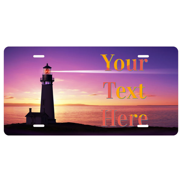 Personalized Custom Lighthouse Night Scene  Novelty Front License Plate - light house - decorative auto tag - Wall Decor - Sign - Calming