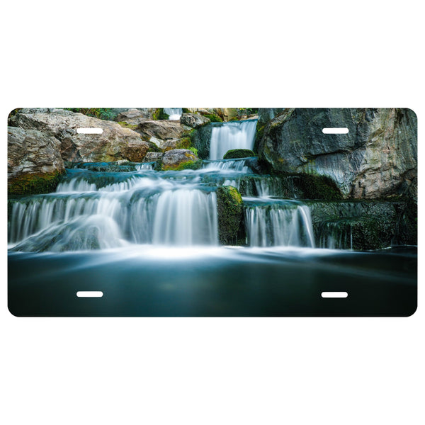 Personalized Custom " Beautiful Waterfall 1 " Novelty Front License Plate - Rocks - Fall- Decorative Auto Tag - Wall Decor - Sign - Calming